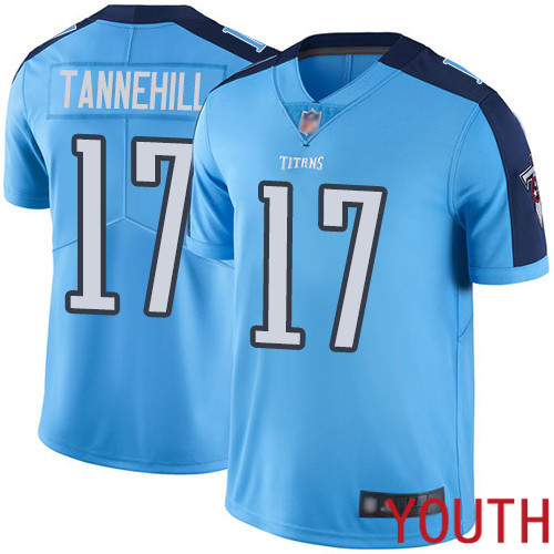 Tennessee Titans Limited Light Blue Youth Ryan Tannehill Jersey NFL Football #17 Rush Vapor Untouchable->tennessee titans->NFL Jersey